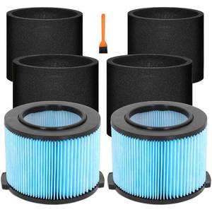 lot 5325 image: VF3500 Filter Replacement for Ridgid 3-4.5 Gallon WetDry Shop Vacuums, Fine Dust Filter 26643 Compatible with WD30500 WD4050 WD40700 WD4080 4000RV WD4522 WD4550 4500RV, Replaces VF3400, 2 Pack