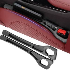 lot 5328 image: YLXGT Car Seat Gap Filler Organizer Universal for Car SUV Truck Accessories Seat Gap Plug Blocker with Storage Slot Black 2 Pack