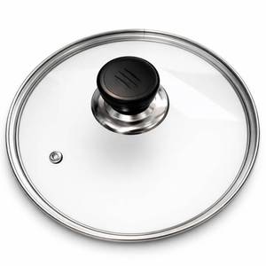 lot 7153 image: Biubumtu 8 Inch Glass Lid with Stainless Steel Rim