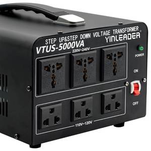 lot 7160 image: Yinleader 5000W Voltage Converter Transformer 110V-220V  Retail $139.99