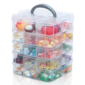 lot 7163 image: JOYMOMO 5-Tier Adjustable Storage Organizer Box