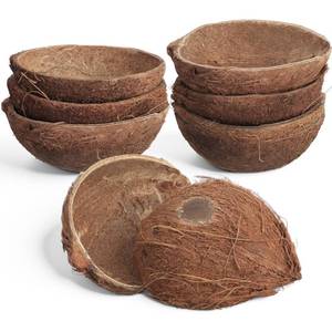 lot 8289 image: LemonRoad 8 Pcs Natural Coconut Shell Bowl Halves