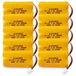 lot 8303 image: GLESOURCE 3.6V 900mAh Ni-Cd Exit Sign Battery 10-Pack