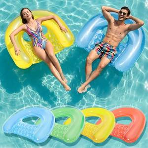 lot 8315 image: PuppyuWill 4 Pack Pool Float Chairs, 52 X 38