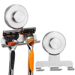 lot 8320 image: Supopular Stainless Steel Suction Cup Razor Holder