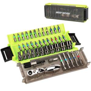 lot 8340 image: Bestwork 43-Piece Mini Tool Kit with Ratchet Set