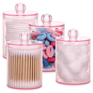 lot 8375 image: Tbestmax 4-Piece Apothecary Jar Container Set, 10 OZ