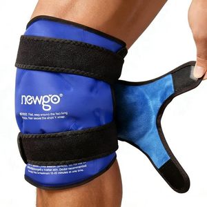 lot 8479 image: NEWGO Knee Ice Pack Wrap, XL, 360° Full Wrap, Blue