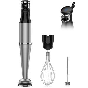 lot 9714 image: Immersion Blender Handheld 1100W 3 in 1 Corded Stick Hand Blenders for Kitchen with Trigger Speed Control, with Whisk, Milk Frother Attachments, Perfect Emulsifier for Soup, Smoothie, Puree