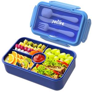 lot 9725 image: Jelife Bento Lunch Box for Kids - Leakproof Large Bento-Style Bento Boxes