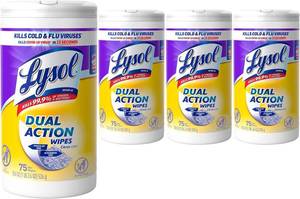 lot 9738 image: LYSOL Disinfecting Wipes, Multi-Surface, Dual Action, 75 ct. (4 Pack)
