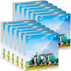 lot 9765 image: Handepo 12 Pack 5 x 5 Acrylic Picture Frames Bulk Clear Photo Frame