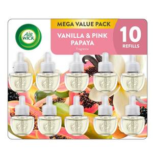 lot 9788 image: Air Wick Plug In Refills Vanilla & Pink Papaya, Essential Oils,10 Count