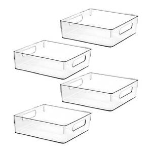 lot 9822 image: Clear Plastic Storage Bins, Pantry Organizers and Storage, Kitchen Organization and Storage Containers Bins for Organizing, Fridge, Freezer, Bathroom, Pantries, Medicine Cabinet Organizer Bin