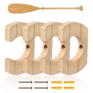 lot 10069 image: VITEAM Wooden Paddle Hold Hanger Paddle Racks Wall Storage Paddle hanger