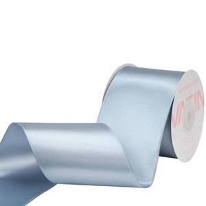 lot 10134 image: VATIN Dusty Blue Satin Wired Ribbon 2-12 Blue Satin Wired Ribbon for Gift Wrapping Decoration Crafts Home Decor -Continous 10 Yards