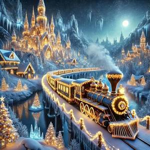 lot 10139 image: KTHOFCY 5D DIY Holiday Winter Christmas Fantasy World Diamond Painting Kits for Adults,Christmas Scene Full Drill Embroidery Cross Stitch Crystal Painting Wall Decor Painting Dots Kits 11.8X11.8inch