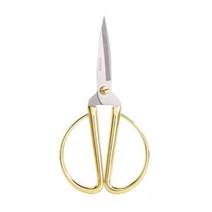 lot 10141 image: Aemoe 5 Inch All Stainless Steel Sewing Scissors, Sharp Tailor Scissors for Embroidery, Sewing, Craft, DIY Art Work & Daily Use for Home Office School Gold