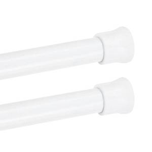lot 10144 image: uxcell 2Pcs White Tension Curtain Rod 10 to 16 0.5 Dia Adjustable Rod