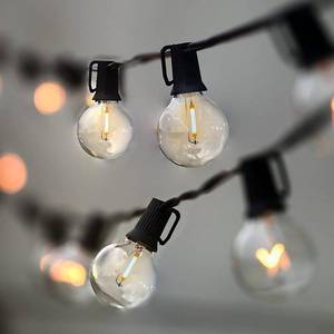 lot 10153 image: Lampat String Lights, LED 25 Light Bulbs 25Ft G40 Globe String Lights with Bulbs for IndoorOutdoor Commercial Decor