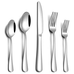 lot 10158 image: PHILIPALA 20 Piece Silverware Set, Stainless Steel Flatware Set for 4 Food Grade Novelty Flatware Cutlery Utensil Set Include Knife Fork Spoon Mirror Polished Dishwasher Safe