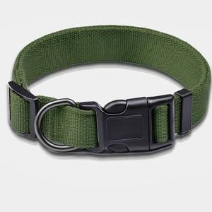 lot 10177 image: PawHuggies Dog Collar, Olive Green, Adjustable, Quick Release Buckle, 90% Rayon Derived from Bamboo, 10% Polyester, Small, Medium, or Large, for Large Dogs