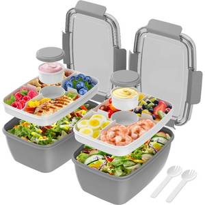 Cherrysea 2-Pack Salad Lunch Container, 68oz