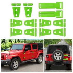lot 13863 image: SQQP 12-Piece Exterior Trim Kit for 2007-2018 Jeep Wrangler JK