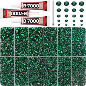 lot 14038 image: Worthofbest Rhinestone Bedazzler Kit 35000pcs Emerald