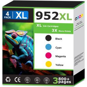 lot 14040 image: HIRMOD 952XL Ink Cartridge Combo Pack for HP OfficeJet  Retail $159.99