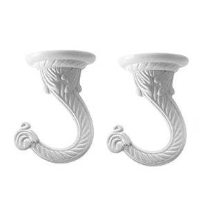 lot 14054 image: Metal Ceiling Hooks 55mm 2-Set with Hardware