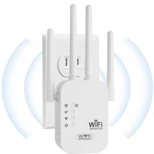 lot 14073 image: Aodcaopul WiFi Repeater with LAN Port, Pearl White