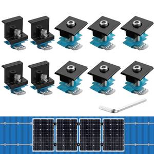 lot 14074 image: Anbte Solar Panel Mounting Brackets 10-Piece Kit