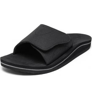 lot 14105 image: Proutdor Mens Slide Sandals Arch Support Black Size 8