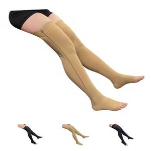 lot 14107 image: HealthyNees Open Toe 20-30 mmHg Compression Thigh High Stocking