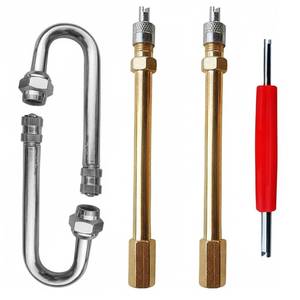 lot 14132 image: ZILAMGOO Valve Stem Extenders, 5 Pack, Brass