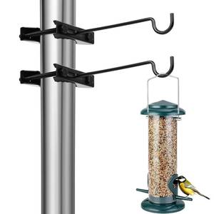 lot 14134 image: Xisakaca 2 Pack Bird Feeder Hanger Hook, Metal Clamp
