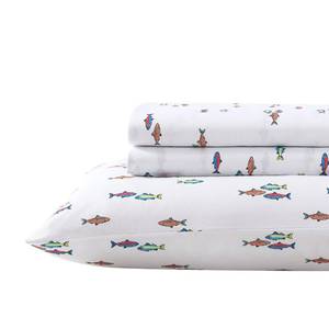lot 14142 image: Eddie Bauer Kids Twin Sheet Set, Microfiber, Fish Lake