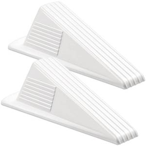 lot 14203 image: Frienda 2 Pcs Jumbo Door Stoppers Heavy Duty Rubber Doorstop, White