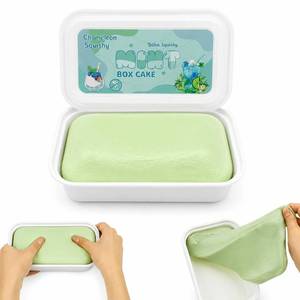 lot 14230 image: MinFanger Green Cake Squishy, Slow Rising Fidget Toy for Stress Relief