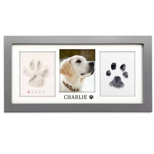 lot 14256 image: MYPAWLETS Paw Print Frame Kit,DogCat Paw Print Keepsake,Grey
