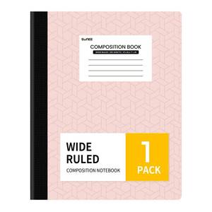 lot 14275 image: SUNEE Composition Notebook, Wide Ruled Paper, Home School Supplies for College Students & K-12, 9-34 x 7-12, 80 Sheets160 Pages, Pink