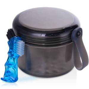 lot 14296 image: Denture Case, Leakproof Denture Soaking & Retainer Cleaning Container Cup