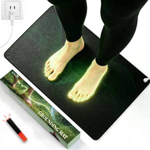 lot 14325 image: Grounding Mat for Feet, 24x16 Earthing Mat with 15ft Cord, Conductive Carbon Technology & Non-Slip Rubber Backing for Pain Relief, Better Sleep, Stress Reduction for Desk, Bed, Office