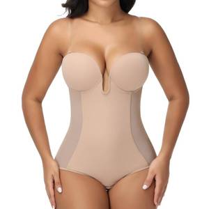 lot 14327 image: JOYSHAPER Strapless Shapewear Bodysuit with Built in Bra Backless Body Suits Faja Body Shaper for Women Low Back Thong Bodysuit Tummy Control Body Shaper Nude 2XL