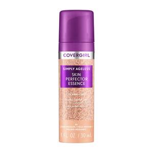 lot 14369 image: Covergirl Simply Ageless Skin Perfector Essence Foundation, 30 Light-Medium,Tinted Skincare Makeup Hybrid, Sheer Tint, Radiant Finish, Glowy Finish, Vegan Formula, 1.0oz