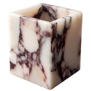 lot 14396 image: KEBTN Natural Calacatta Viola Marble Makeup Brush Holder, Pen Holder