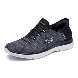 lot 19074 image: Skechers Womens Summits Slip-On Sneaker, Black White, 11W