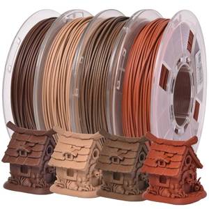 lot 19080 image: Rambery Wood PLA Printer Filament Bundle 1kg