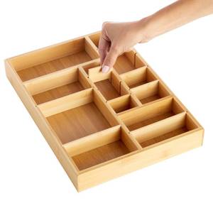 lot 19082 image: Juvale Bamboo Drawer Organizer Tray - 8-Slot